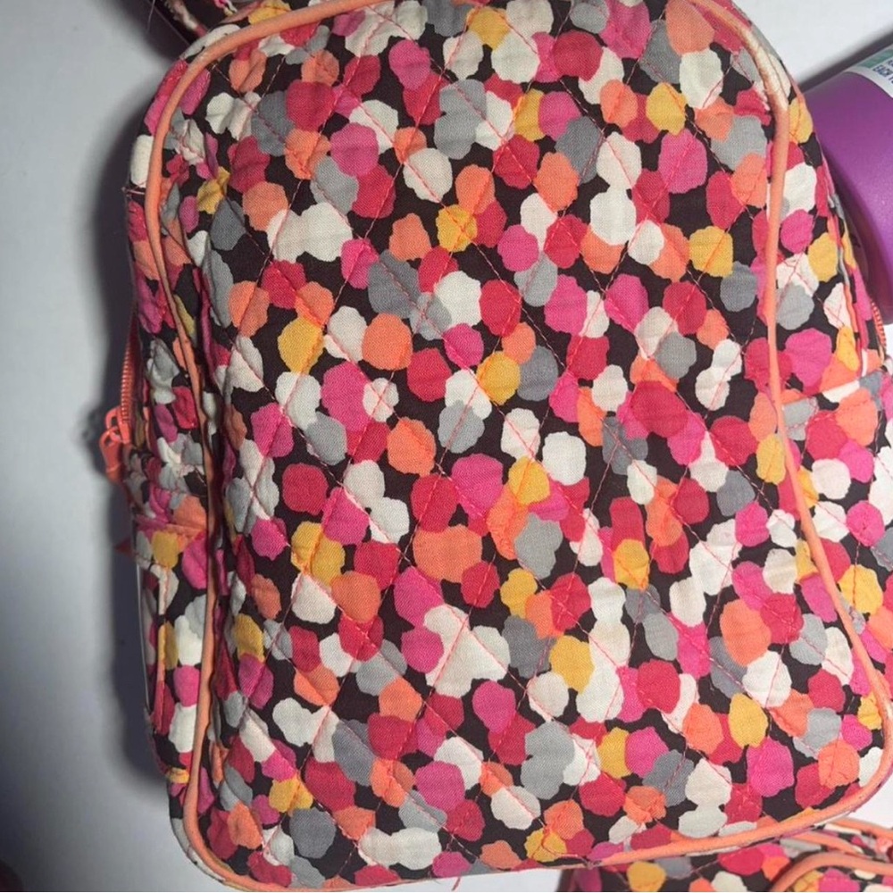 Vera Bradley Pink and Orange Patterned Lunchbox and Wristlet set - Picture 7 of 7